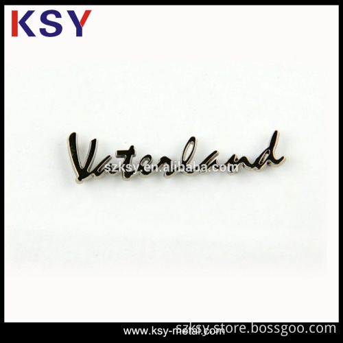 Wholesale letter metal label for handbags